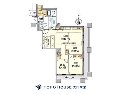 3LDK 間取り