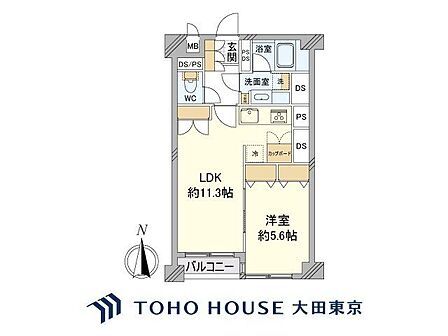 1LDK 間取り