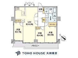 スカイシティ南砂 3LDKの間取図画像