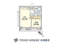 三田シャスターマンション 1LDKの間取図画像