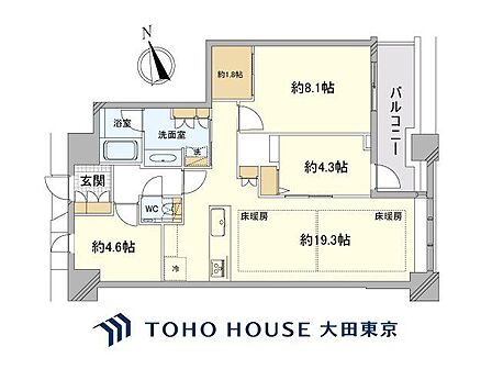 3LDK 間取り