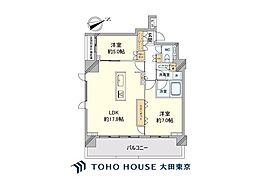 ウエリス六本木 2LDKの間取図画像