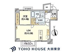 日神パレステージ西麻布 1LDKの間取図画像