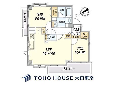 2LDK 間取り