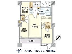 三田ガーデンヒルズウエストヒル 2LDKの間取図画像