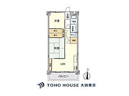 亀戸二丁目団地9号棟 2LDKの間取図画像