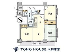ライオンズマンション生麦第6 3DKの間取図画像