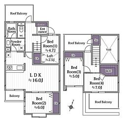 ライオンズマンション大宮吉野原 4LDKの間取図画像