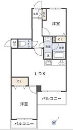 レクセル小竹向原 2LDKの間取図画像