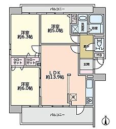 間取図画像 3LDK