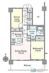 間取図画像 1SLDK