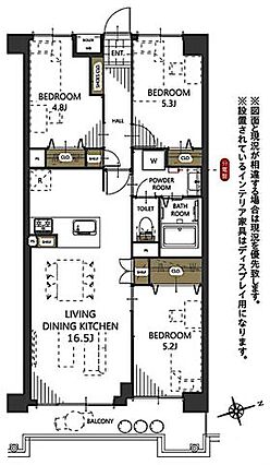 3階部分のバル...
