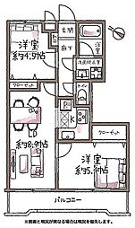 キャニオンマンション小豆沢公園 2LDKの間取図画像