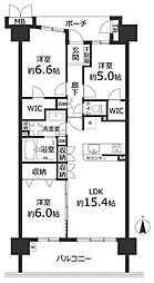 ビィオルド戸田公園 3LDKの間取図画像