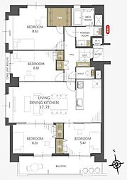 グランドステージ青木公園 4LDKの間取図画像