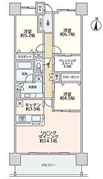 ビクトリアアネーロ大宮 3LDKの間取図画像