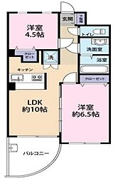 セントエルモ朝霞台 2LDKの間取図画像