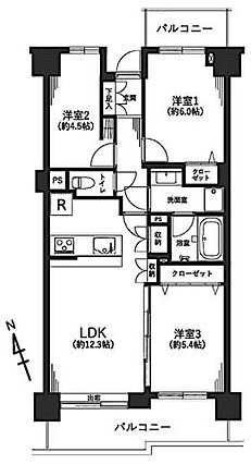 6階部分のバル...