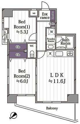 8階部分角部屋...