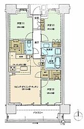 パークホームズ浦和仲町プレイス 3LDKの間取図画像