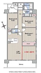 デュオコート川口元郷 3LDKの間取図画像
