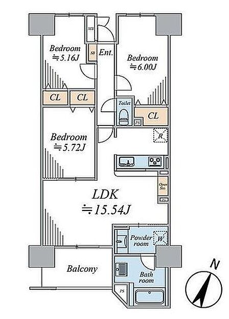 3LDK 間取り