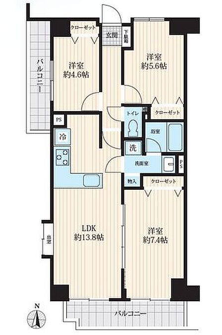 8階部分×南西角部屋につき陽当たり・通風・眺望良好◎新規リフォーム済の綺麗なお部屋で新生活をスタートできます。