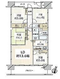 セントラルスウィート大宮桜木町 4LDKの間取図画像