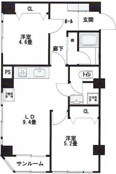作業のしやすい壁付けタイプのシステムキッチン。各所に収納を設けており荷物が多い方も安心です。
