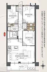 エクセル大宮東3番館 3LDKの間取図画像