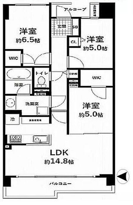 14.8帖のLDKは家族が集まっても窮屈さを感じない広さ、自然と家族が集まり会話が始まるそんなあたたかさが生まれる空間です。