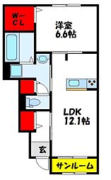 間取図画像 1LDK