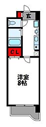ジュネスパラシオン豊原 1Kの間取図画像