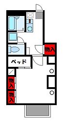 レオパレスマ・メゾン駅南 1Kの間取図画像