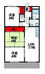 シカセビル 3LDKの間取図画像