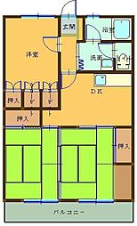塚田マンション 3DKの間取図画像