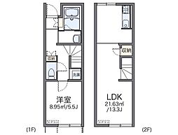 レオネクストコルデ 1LDKの間取図画像