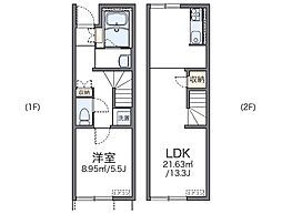 レオネクストseirin4 1LDKの間取図画像