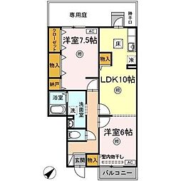 ファミールS 2LDKの間取図画像
