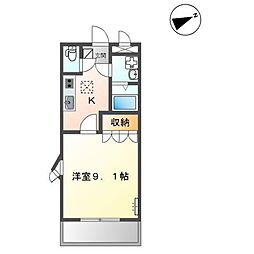 グランチェスタ 1Kの間取図画像