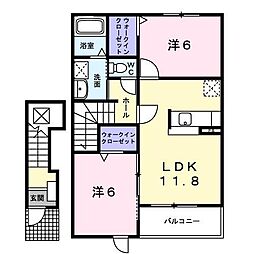 アイ・モードA 2LDKの間取図画像