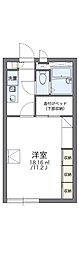 レオパレスソレイユ富益 1Kの間取図画像