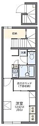レオパレスメルベーユ2 1Kの間取図画像