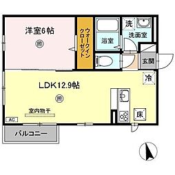 スペースゆう 1LDKの間取図画像