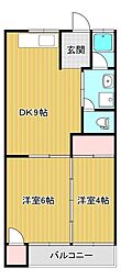 ドリームマンション 2DKの間取図画像