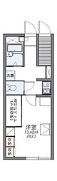 レオパレスペニンシュラA 1Kの間取図画像