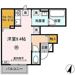 セレニテ ワンルームの間取図画像