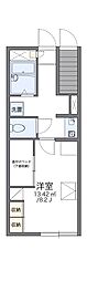 レオパレスwest 1Kの間取図画像