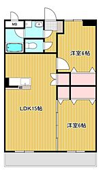ルレーヴ 2LDKの間取図画像