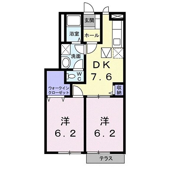 サンライト・パレス 103｜鳥取県米子市皆生 5丁目(賃貸アパート2DK・1階・47.07㎡)の写真 その2